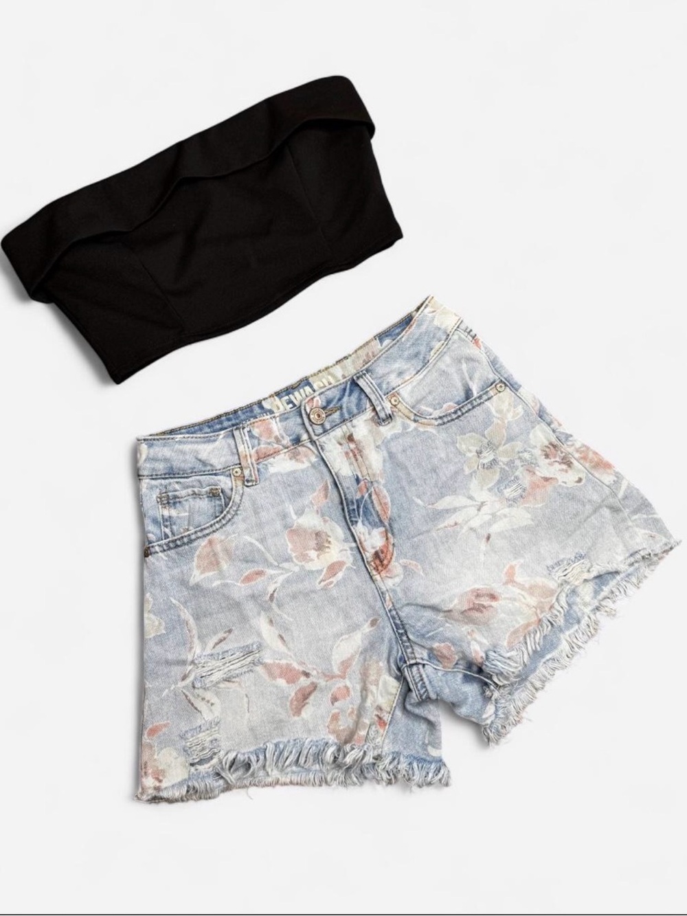 Rewash High-rise Jean Shorts Vintage Reunion Floral Print